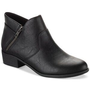 Sun + Stone Women's Adelinee Double Zip Ankle Booties Black